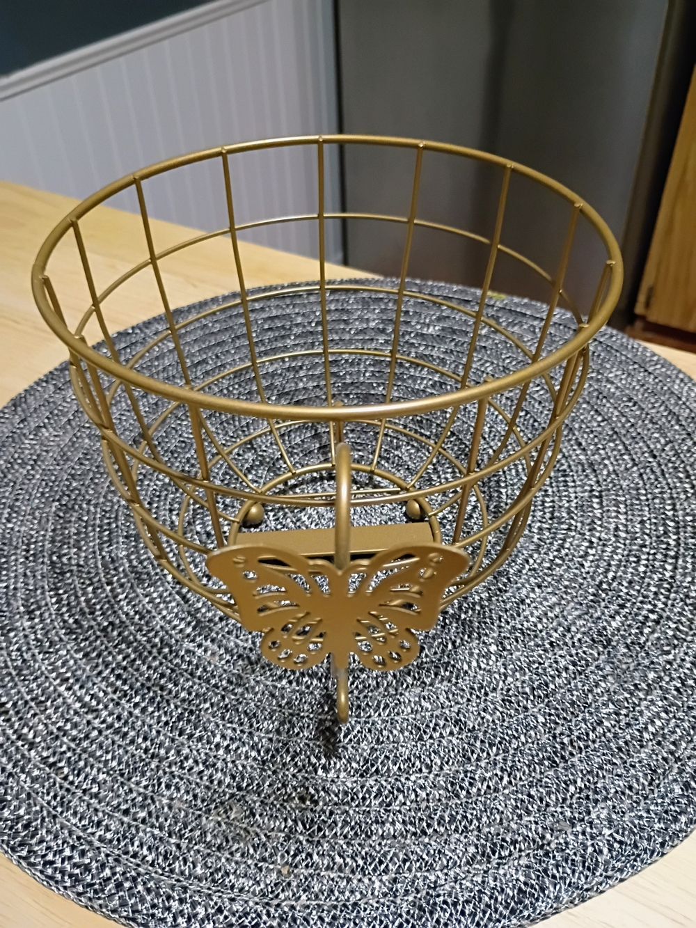 Dolly Parton Brand Gold Butterfly Wire Decorative Basket - Home Accents